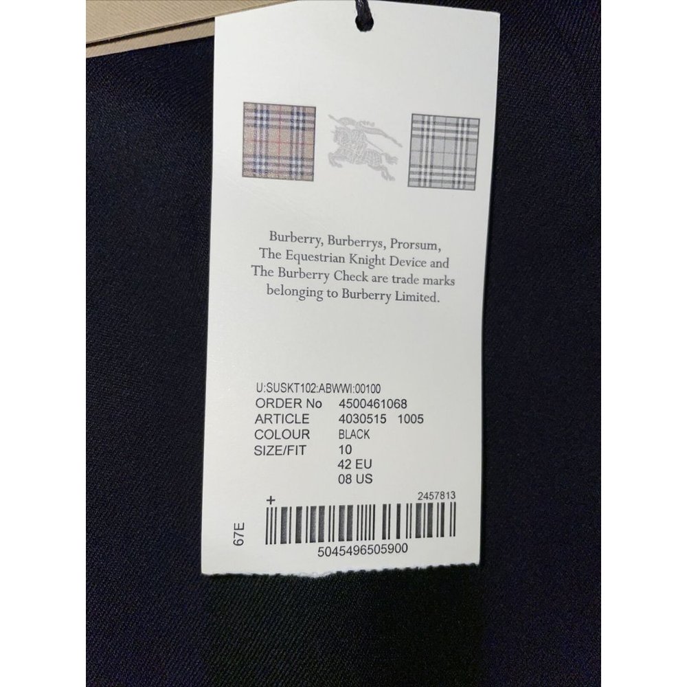 Burberry Wool Skirt Color: Black Size: 8 4030515 - 14 - Picture 5 of 5